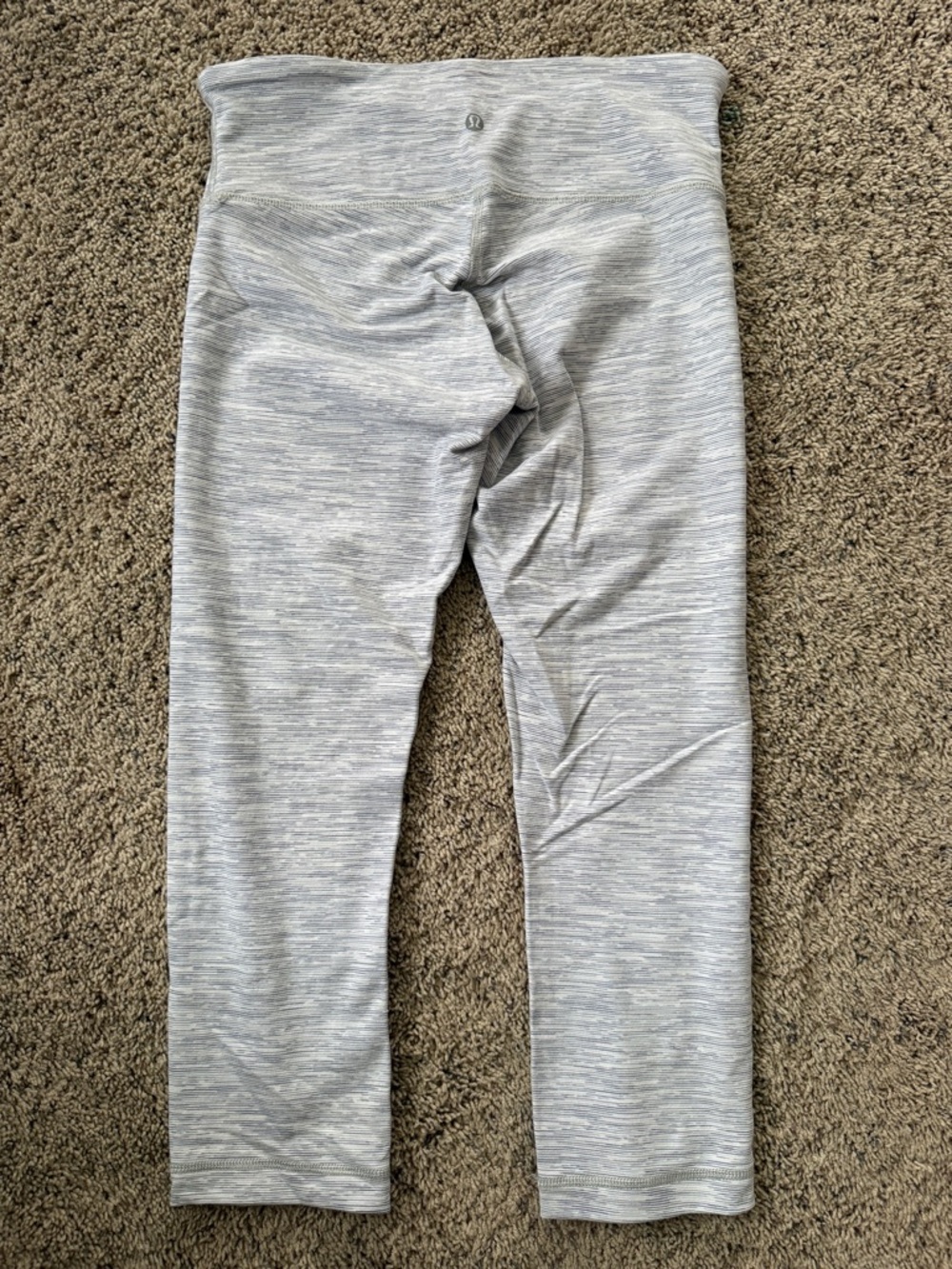 lululemon athletica Light Heather Grey Striped Tank